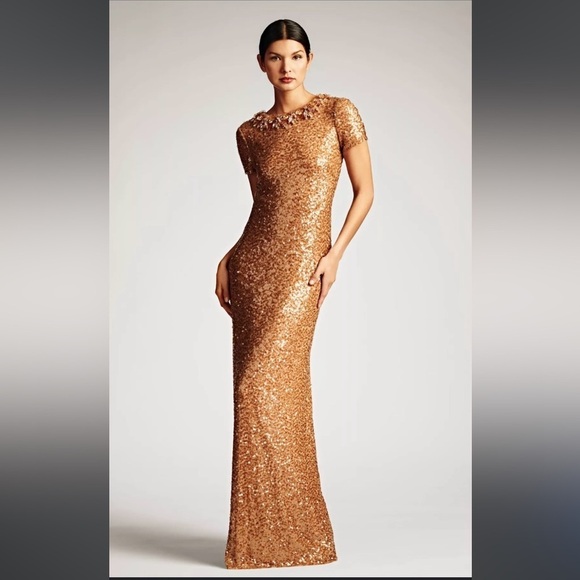NWT | Sachin + Babi Honey Shiloh Sequin Gown Size 8 - Picture 3 of 15